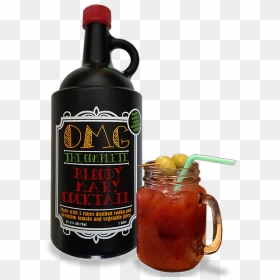 Bottle Glass - Omg Bloody Mary Vodka, HD Png Download - bloody mary png