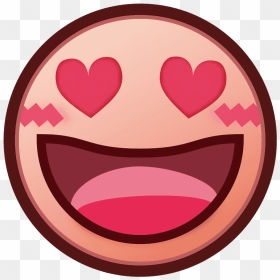 Smiling Face With Heart-eyes Emoji Clipart - Pink Emojis Face Sticker, HD Png Download - heart face emoji png
