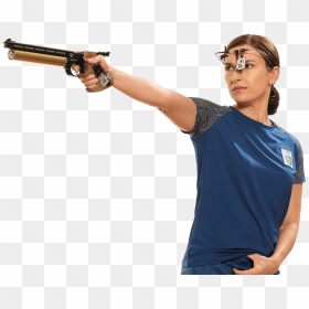 Sport-schütze Mit Luftdruckgewehr - Revolver, HD Png Download - bullet shot png