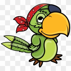 Green Pirate Parrot - Pirate Parrot Clipart Free, HD Png Download - pirate parrot png