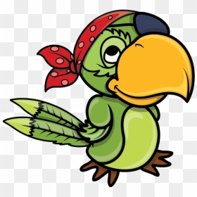 Cute Pirate Parrot Clipart, HD Png Download - vhv