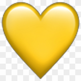 #yellow #heart #emoji #iphone #freetoedit - Iphone Yellow Heart Emoji, HD Png Download - yellow heart png