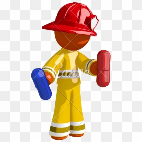Orange Man Firefighter Blue - Portable Network Graphics, HD Png Download - red pill png