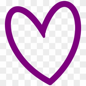 Heart Outline Clip Art Png - Cute Purple Heart Clip Art, Transparent Png - cross outline png