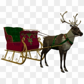 Santa Claus Cart Png, Transparent Png - santa's sleigh png