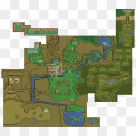 Ocarina Of Time Map With A Link To The Past Graphics - Zelda Ocarina Of Time 2d Map, HD Png Download - ocarina of time link png