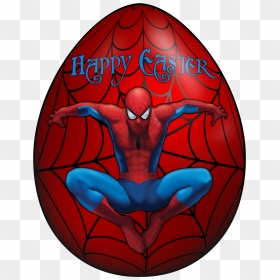 Kids Easter Egg Spiderman Png Clip Art Image - Spider Man Easter, Transparent Png - spiderman face png
