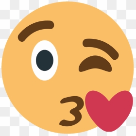 Face Blowing A Kiss Emoji Clipart - Emoji, HD Png Download - heart face emoji png