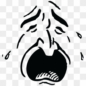 Free Retro Clipart Illustration - Crying Man Illustration, HD Png Download - crying tears png
