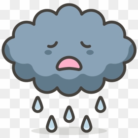 Cloud With Rain Emoji Clipart - Cartoon Cloud Gif Png, Transparent Png - cloud emoji png