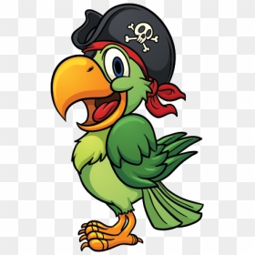 Pirate Parrot - Cartoon Pirate Parrot, HD Png Download - pirate parrot png