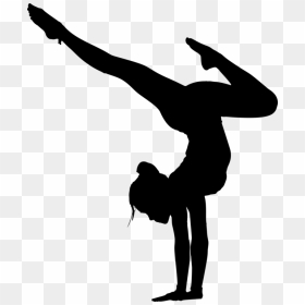 Silhouette Yoga Physical Fitness Exercise Female - Silhouette Gymnastics Clipart, HD Png Download - yoga silhouette png