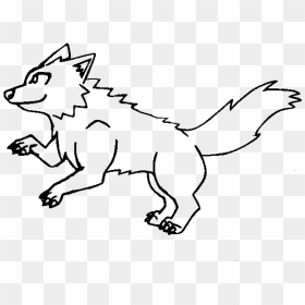 Dog Black And White Line Art Cartoon Clip Art - Outline Picture Of A Wolf, HD Png Download - wolf eyes png