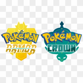 W Pok Crowh Pe Tm Pokémon Sword And Shield Text Logo - Pokemon Isle Of Armor And Crown Tundra, HD Png Download - sword logo png