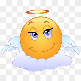 Angelic Smiley - Holy Smiley, HD Png Download - cloud emoji png