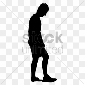 Man Standing Silhouette Clipart , Png Download - Silhouette Of A Man Standing, Transparent Png - person standing silhouette png