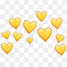#yellow #heart #heartcrown #crown #aesthetic #tumblr - Heart, HD Png Download - yellow heart png