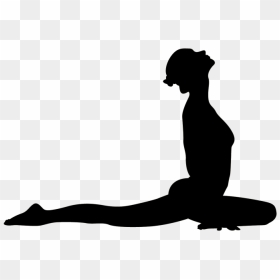 Yoga Silhouette Asana Clip Art, HD Png Download - yoga silhouette png