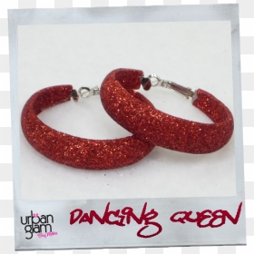 Red Glitter Hoop Earrings, HD Png Download - red sparkle png
