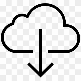 Ios Cloud Download Outline - Iphone Download Icon Png, Transparent Png - cross outline png