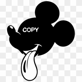 Mickey Mouse Animation - มิ ก กี้ เม้าส์ สี ดำ, HD Png Download - mickey silhouette png