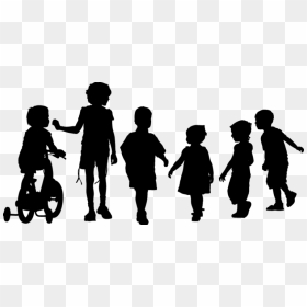 Free Png Download Children Walking Png Png Images Background - Kids Silhouette Png, Transparent Png - kids silhouette png