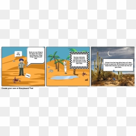 Evaporation In Desert Cartoon, HD Png Download - desert tree png