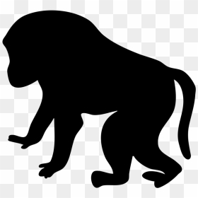 Free Stock Photo - Baboon Clipart, HD Png Download - monkey silhouette png