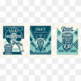 Shepard Fairey Blue Paint It Black, HD Png Download - obey logo png