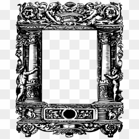 Ornate Curly Column Frame Clip Arts - Historical Photo Frames Png, Transparent Png - ornate border png