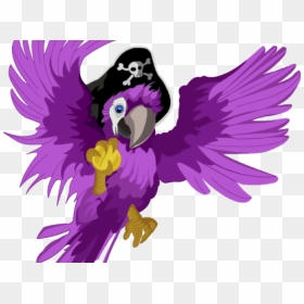 Macaw Clipart Pirate Parrot - Parrot Of Pirates Png, Transparent Png - pirate parrot png