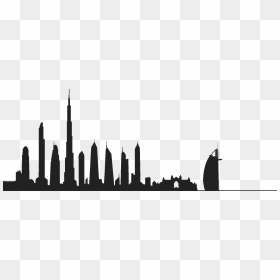 Skyline Clipart Building Dubai - Dubai City Silhouette Png, Transparent Png - philadelphia skyline silhouette png