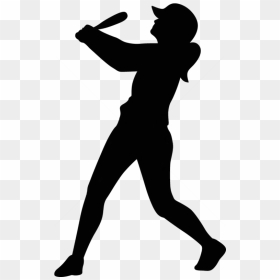 Softball Silhouette Png - Transparent Softball Player Png, Png Download - baseball silhouette png
