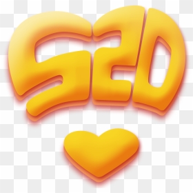 Yellow Heart Shaped 520 Word Art - Portable Network Graphics, HD Png Download - yellow heart png