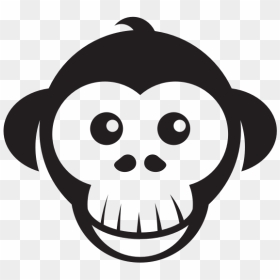Cute Monkey Silhouette - Silueta De La Cara De Un Mono, HD Png Download - monkey silhouette png
