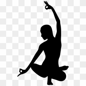Yoga Pose Silhouette, HD Png Download - yoga silhouette png