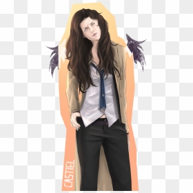 Castiel By L A M O N - Drawing Castiel Meg, HD Png Download - castiel png