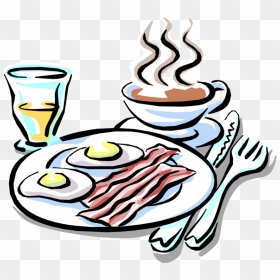Bacon And Eggs Coffee - Cartoon Breakfast Clipart, HD Png Download - breakfast clipart png