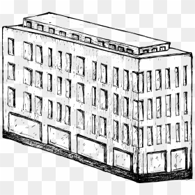 Building Drawing 4, HD Png Download - building silhouette png