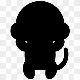 Silhouette Monkey Clip Art - 猿 影 イラスト, HD Png Download - monkey silhouette png