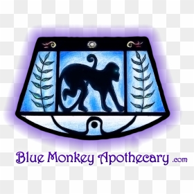 Blue Monkey Apothecary - Localgoodz.com, HD Png Download - monkey silhouette png