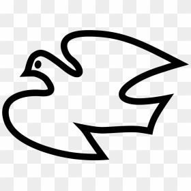 Doves Clipart Peace Sign - Line Drawing Of Simple Dove, HD Png Download - peace dove png