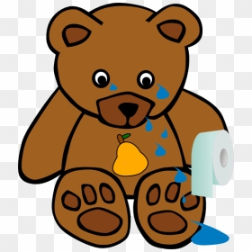 Crying Bear Clipart, HD Png Download - crying tears png