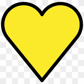 Yellow Heart Emoji Clipart - Heart, HD Png Download - yellow heart png