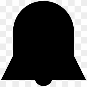 Bell Silhouette Black Shape Interface Symbol Of Alarm - Baseball Cap, HD Png Download - baseball silhouette png