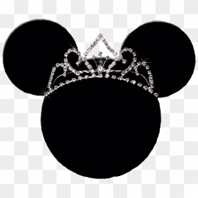 Princess Crown Outline Clipart Jpg Freeuse Library - Disney Mouse Ear With Crown, HD Png Download - mickey silhouette png
