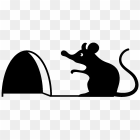 Mouse Hole Clip Art, HD Png Download - rat silhouette png