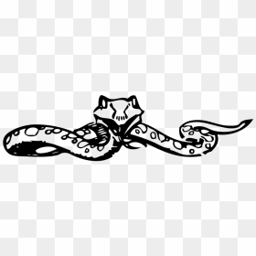 Snake Slithering Clipart Black And White, HD Png Download - snake tongue png