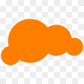 Orange Cloud Svg Clip Arts, HD Png Download - cloud emoji png