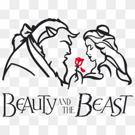Beauty And The Beast Drawing, HD Png Download - beauty and the beast logo png